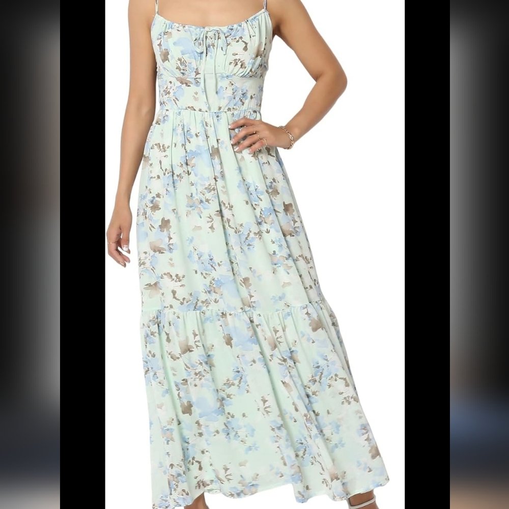 Green And Blue Floral Sundress
